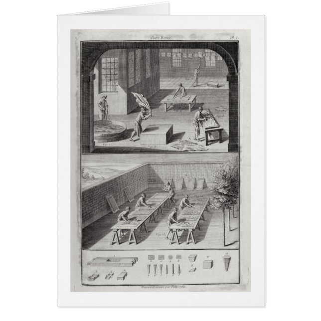 Leather tanning, from the 'Encyclopaedia' by Denis (Front)
