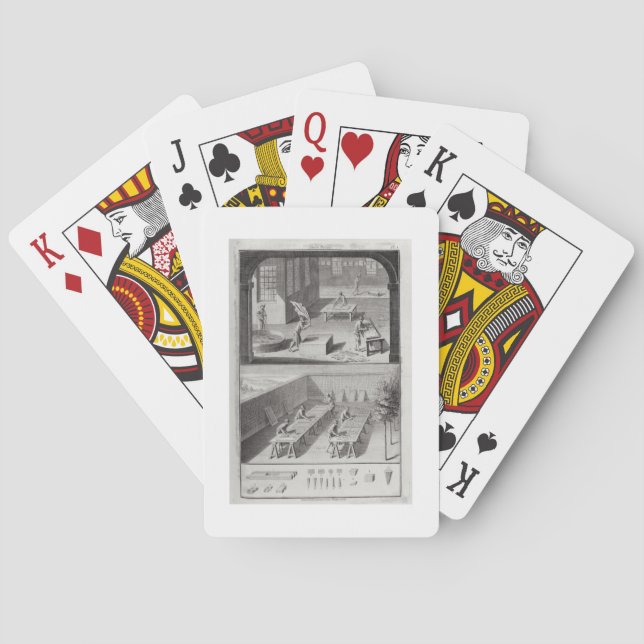 Leather tanning, from the 'Encyclopedia' by Denis Playing Cards (Back)