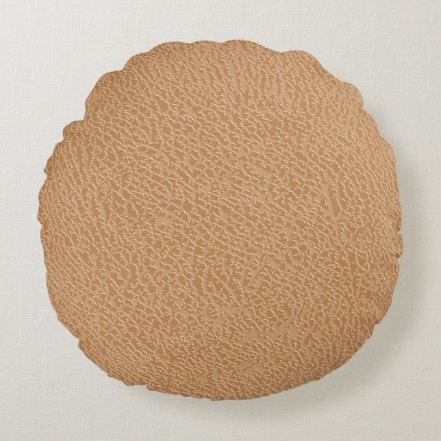 Leather texture background. Brown leather texture. Round Cushion (Front)