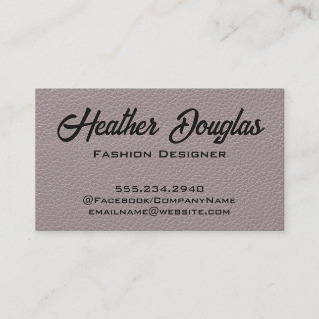 Leather Texture Background Business Card (Front)