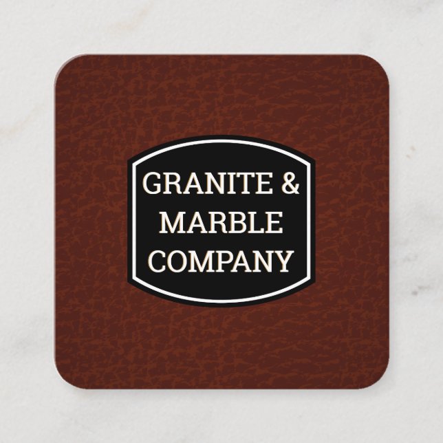 Leather Texture Background Square Business Card (Front)