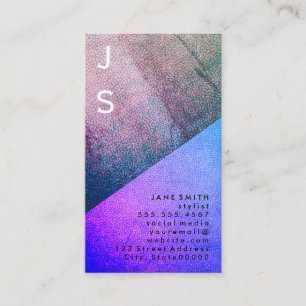 Leather Texture Colourful Colour Block Business Card