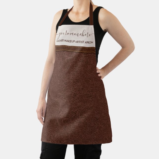 Leather texture elegant simple bakery apron (Insitu)