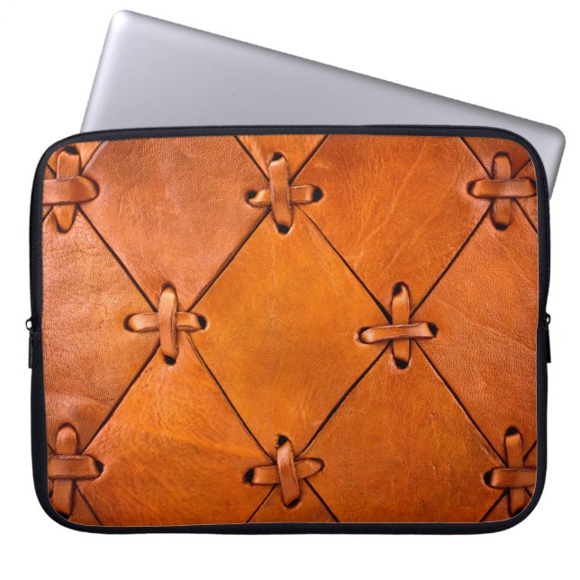 Leather texture. laptop sleeve (Front)