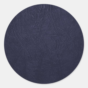 Leather Texture, Leather Background - Blue Classic Round Sticker