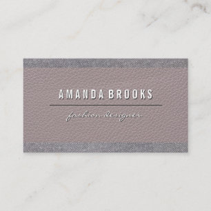 Leather Texture   Linen Trim Background Business Card