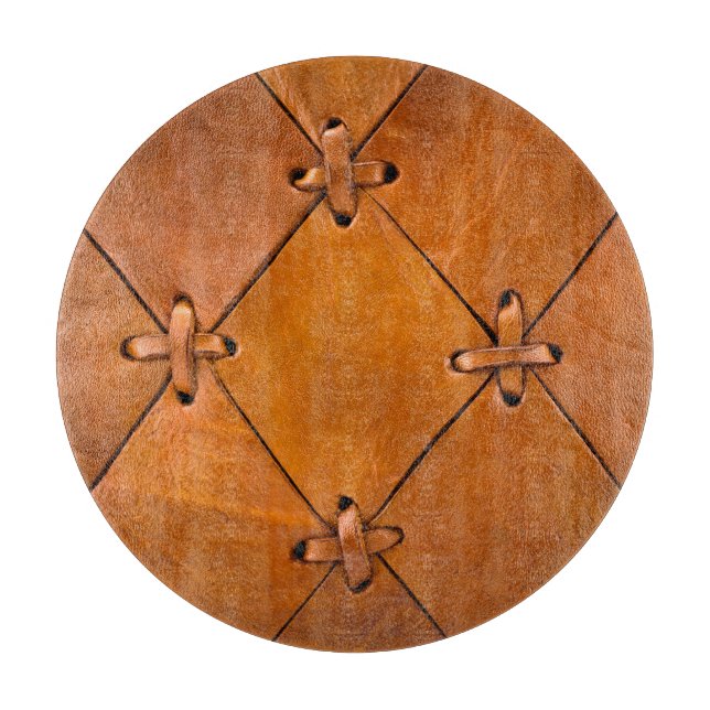 Leather texture, natural selvage detail. cutting board (Front)