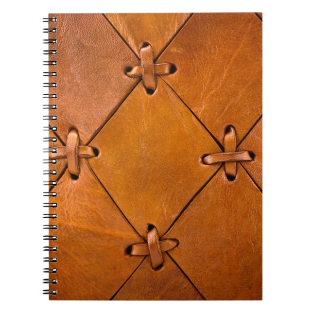 Leather texture, natural selvage detail. notebook (Front)