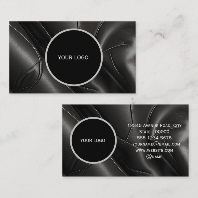 Leather texture pattern business card (Front/Back)