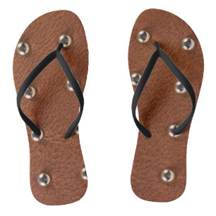 leather texture pattern flip flops