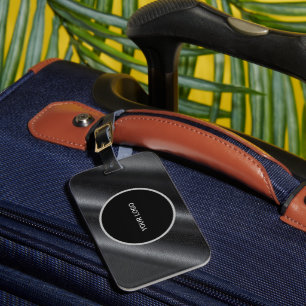 Leather texture pattern luggage tag