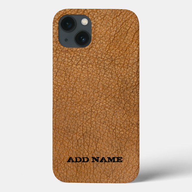 Leather texture personalised  Case-Mate iPhone case (Back)