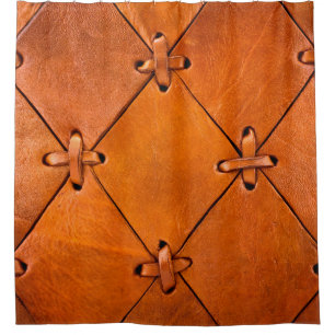 Leather texture. shower curtain