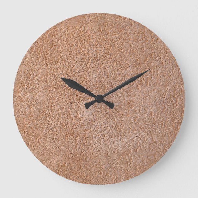 leather texture suede background pattern natural r large clock (Front)