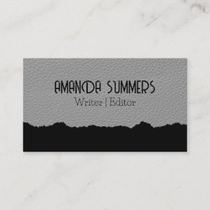 Leather Texture   Torn Effect Business Card