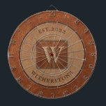 Leather Tone Tan Chestnut Brown Dartboard<br><div class="desc">The Leather Tone Tan Chestnut Brown Dart Board is a classic addition to your family game room,  activities,  and gatherings. Personalise with your name.
This is a simulated leather graphic design.</div>