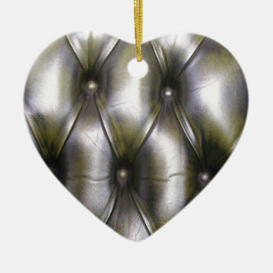 Leather upholstery ceramic tree decoration