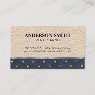 Leather   Upholstery Decorative   Metallic Trim Business Card