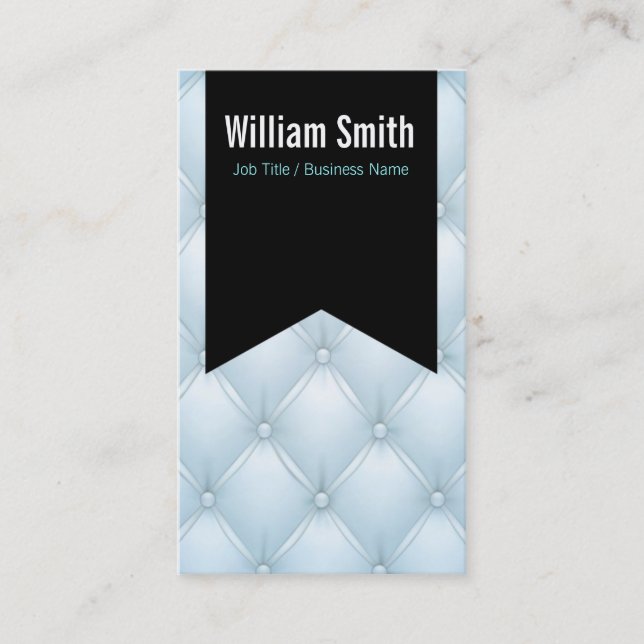 Leather upholstery Generic Business card (Front)