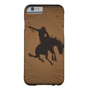 Leather Western Wild West Rustic Country Cowboy Barely There iPhone 6 Case