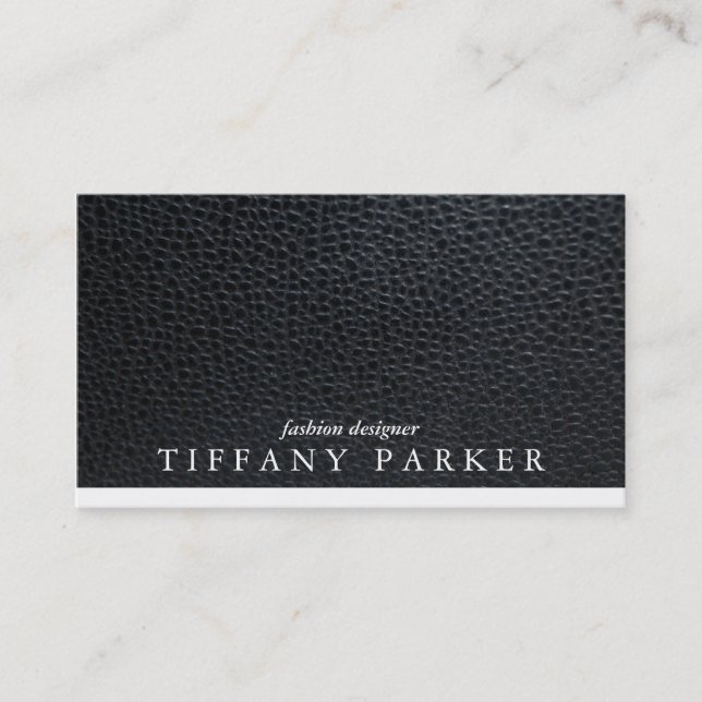 Leather / White Accent Business Card (Front)