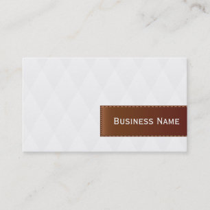 Leather & White Diamond Pattern Business Card