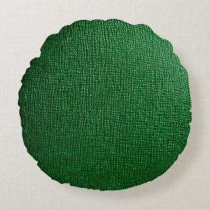 Leather with abstract pattern in green colour. Abs Round Cushion