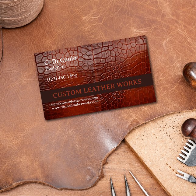 Leather Work  Business Card (Creator Uploaded)