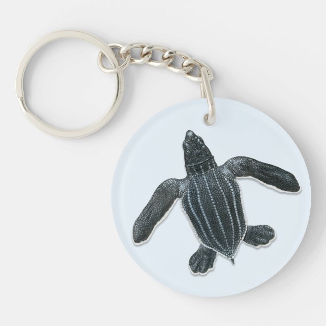 Leatherback Sea Turtle Hatchling Keychain (Front)