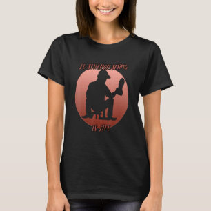 Leathercrafting Shadow In A Red Circle T-Shirt