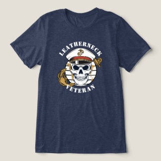 Leatherneck Veteran Tactical Skull Emblem Tri-Blend Shirt