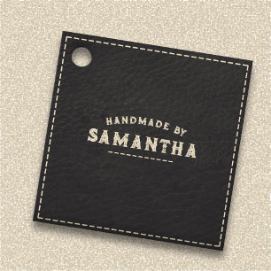 Leatherworker Craftsman Black Favour Tags