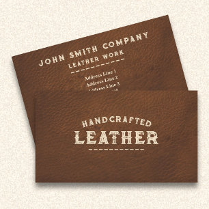 Leatherworker Craftsman Brown Business Card