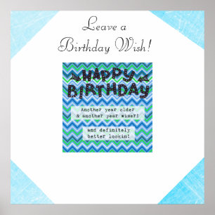 Leave a Birthday Wish Personalised Poster