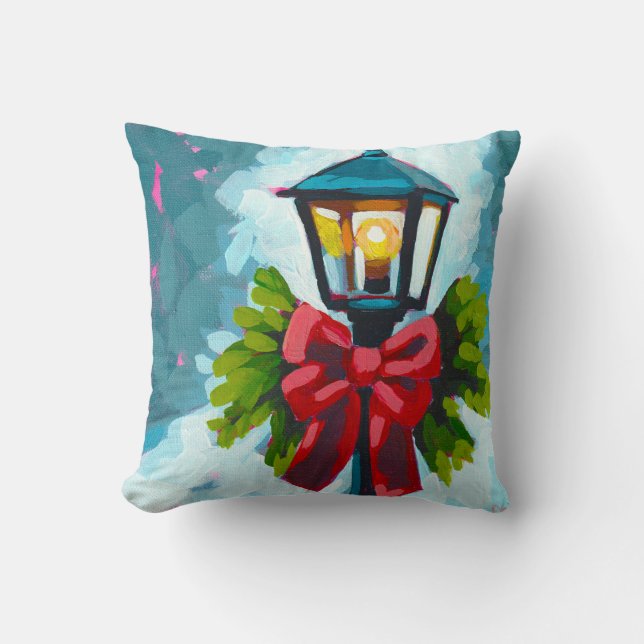 Leave a Light On Throw Pillow (Front)
