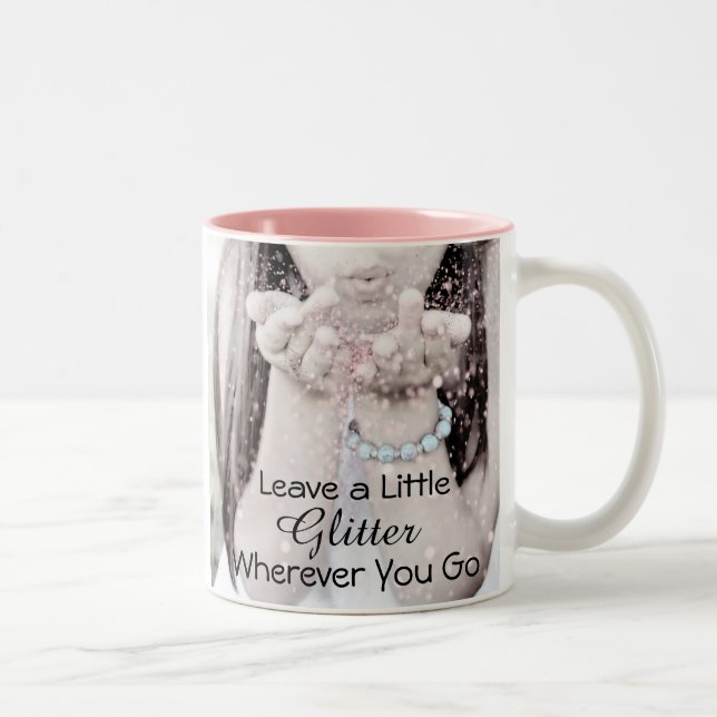 Leave a Little Glitter Wherever You Go Two-Tone Coffee Mug (Right)