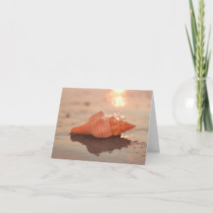Leave a little Sparkle Horse conch Shell card