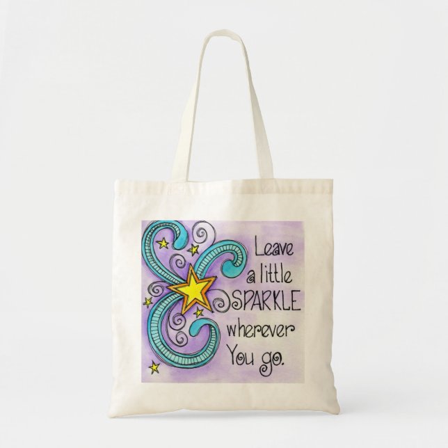 Leave A Little Sparkle Tote Bag (Front)