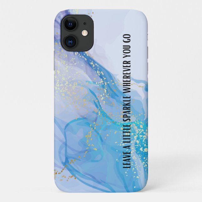 'Leave a Little Sparkle Wherever You Go' Quote Case-Mate iPhone Case (Back)