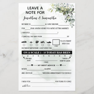 Leave a note bilingual eucalyptus wedding