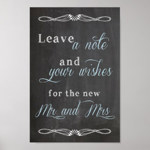Leave a note Wedding chalkboard sign