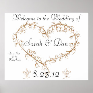 leave a note wedding poster