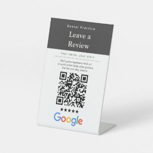 Leave a Review QR Code Sign Google Review  Dentist