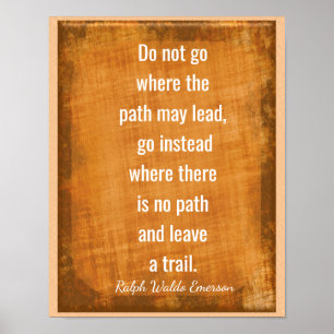 Leave a Trail -- Emerson Quote -- Art Print