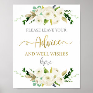 Leave Advice baby shower sign