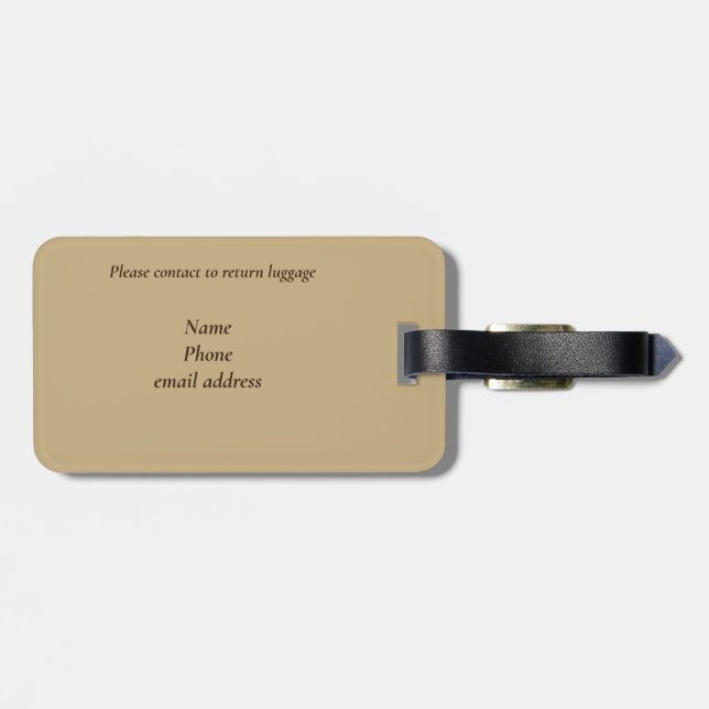 Leave Everyday Behind Luggage Tag (Back Horizontal)