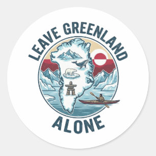 Leave Greenland Alone Classic Round Sticker