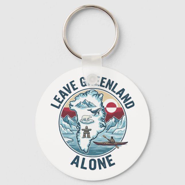Leave Greenland Alone Key Ring (Front)