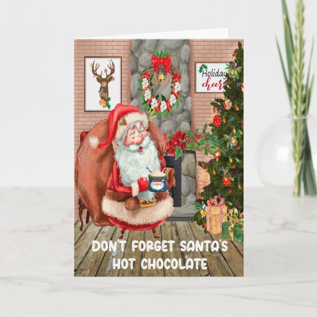 Leave Hot Chocolate for Santa Kids Card (Front)