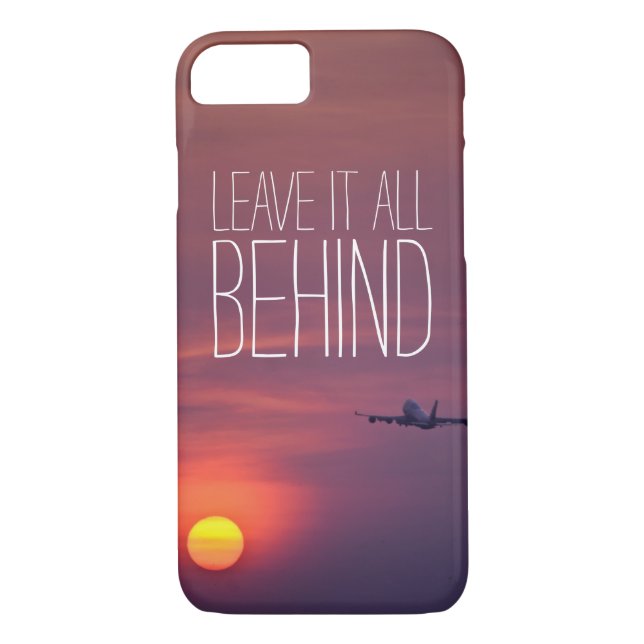 Leave it all behind sunset aeroplane wanderlust Case-Mate iPhone case (Back)